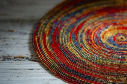 Ablage Glasperlen red/gold