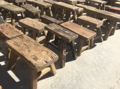 Antiker Holzschemel