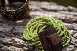 Armband 'Sangket' mit grünen Perlen