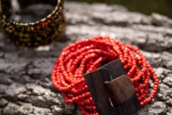 Armband 'Sangket' mit roten Perlen