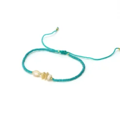 Armband '3 Shells 1 Pearl' türkis