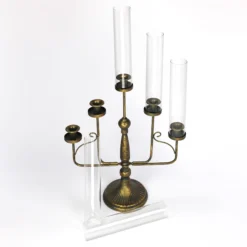 5-armiger Kerzenhalter mit Glas