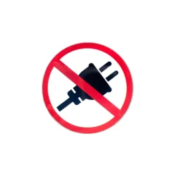 Aufkleber 'No Charging'