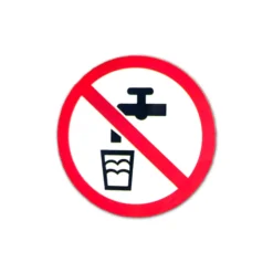 Aufkleber 'No Drinking Water'