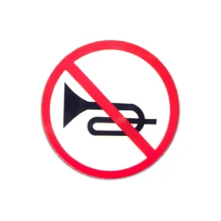 Aufkleber 'No Honking'
