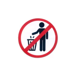Aufkleber 'No Littering'