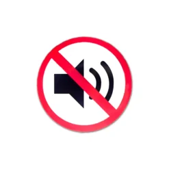 Aufkleber 'No Loud Speakers'