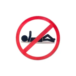 Aufkleber 'No Lying Down'