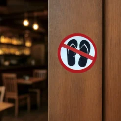 Aufkleber 'No Slippers'