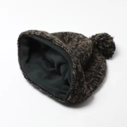 Bommelmütze schwarz-braun