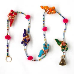 5er Kette 'Elefanten & Ponpons'