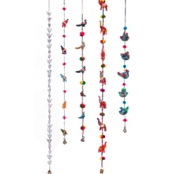 5er Kette 'Elefanten & Ponpons'