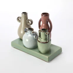 4er Multi-Vase auf Tablett