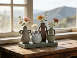 4er Multi-Vase auf Tablett