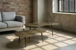 2er-Set Nierentische aus Metallguss