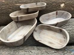 5er-Set Tablettschalen aus Holz