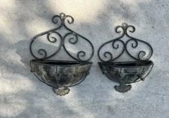 2er-Set Wandbehälter 'Ted' aus Metall