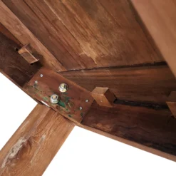Esstisch aus recyceltem Teak ohne Schublade