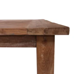 Esstisch aus recyceltem Teak ohne Schublade