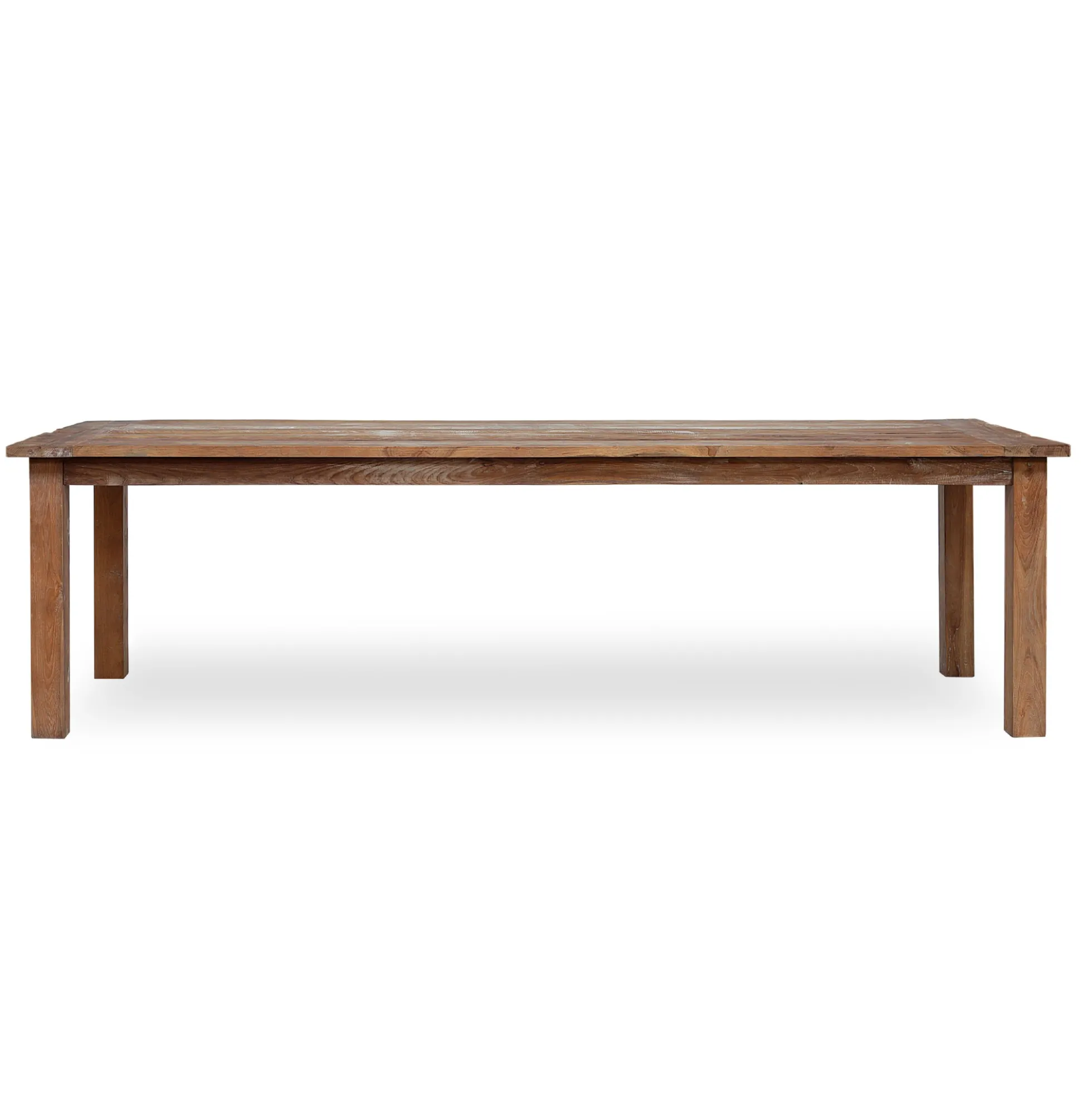 Esstisch aus recyceltem Teak ohne Schublade