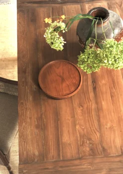 Esstisch aus recyceltem Teak ohne Schublade