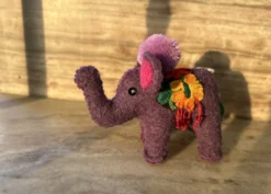 Filz-Anhänger 'Elefant' lila