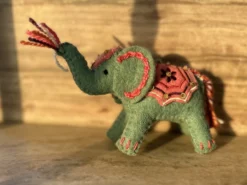 Filz-Anhänger 'Elefant' mintgrün