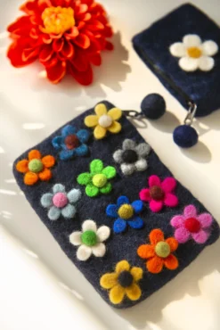 Filz-Etui 'Blumen'