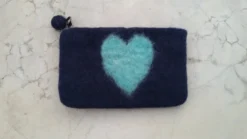 Filz-Etui 'Herz' mit Zipper