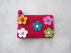 Filz-Etui mit Zipper 'Blumen'