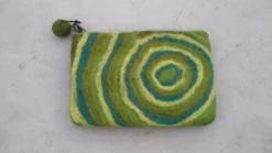 Filz-Etui mit Zipper grün