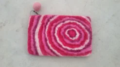 Filz-Etui mit Zipper rosa