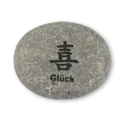 Flusskieselstein 'Glück'