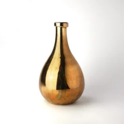 Glas-Blumenvase antik-gold