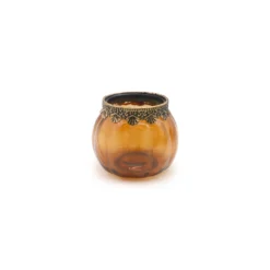 Glas-Windlicht orange