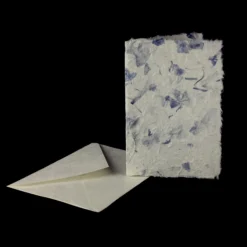 Grußkarte weiß/blau