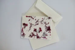 Grußkarte weiß/pink