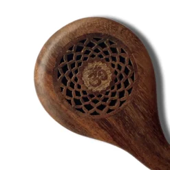 Haarnadel 'Om on Lotus' aus Holz