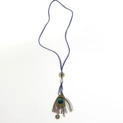 Halskette 'Pfau'