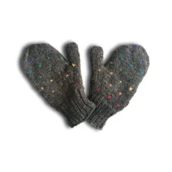 Handschuhe grau-multicolor