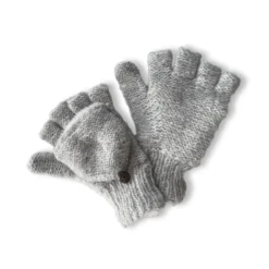 Handschuhe grau-weiß