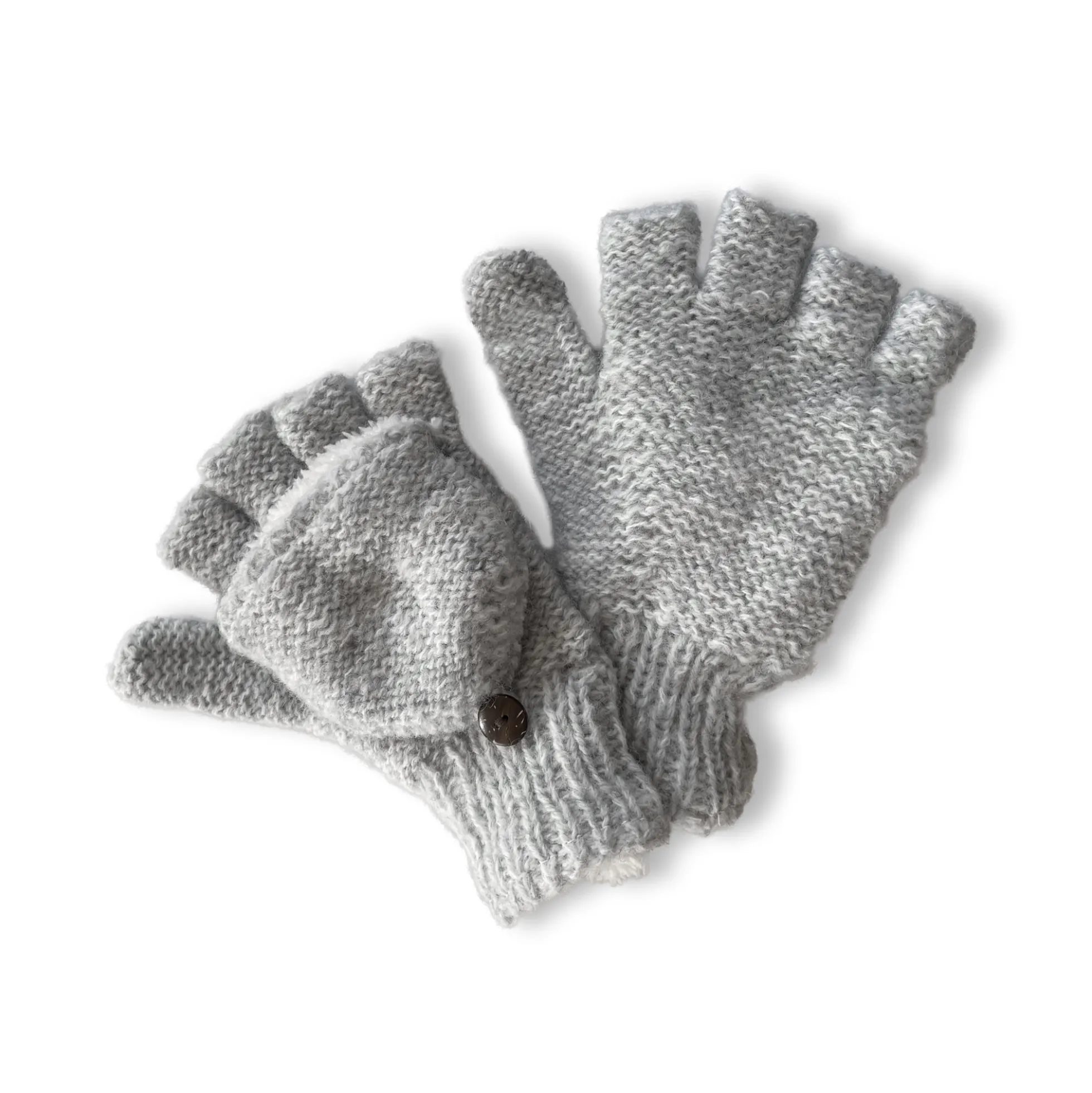 Handschuhe grau-weiß