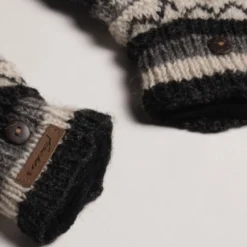 Handschuhe grau/weiß