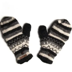 Handschuhe grau/weiß