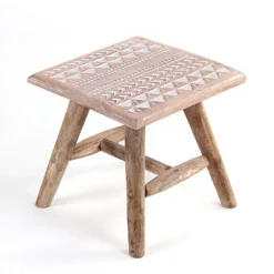 Hocker 'Graphic' Mangoholz
