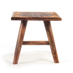 Hocker 'Mandala' Mangoholz