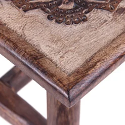 Hocker 'Mandala' Mangoholz