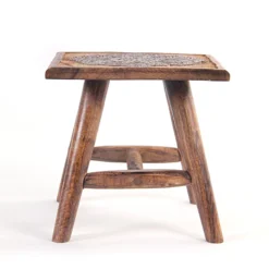 Hocker 'Mandala' Mangoholz