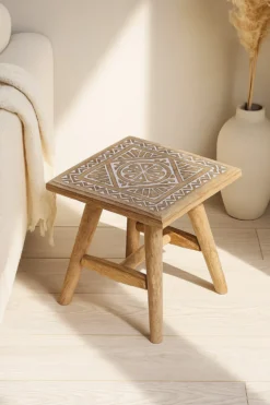 Hocker 'Poppy' Mangoholz