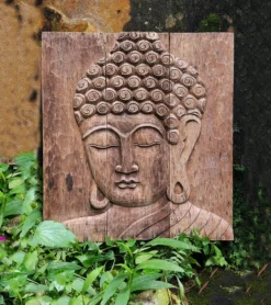 Holz-Panel 'Buddha schlafend'